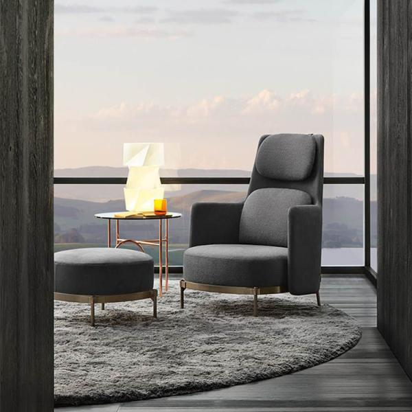 Small Modern Sofa Set / High Back Accent Chair For Residential Use
