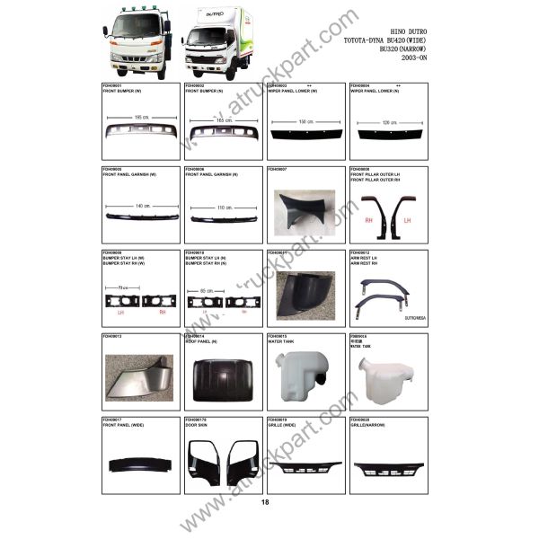 Fog Lamp White for Hino 300 Dutro Dyna BU420 BU320 2003