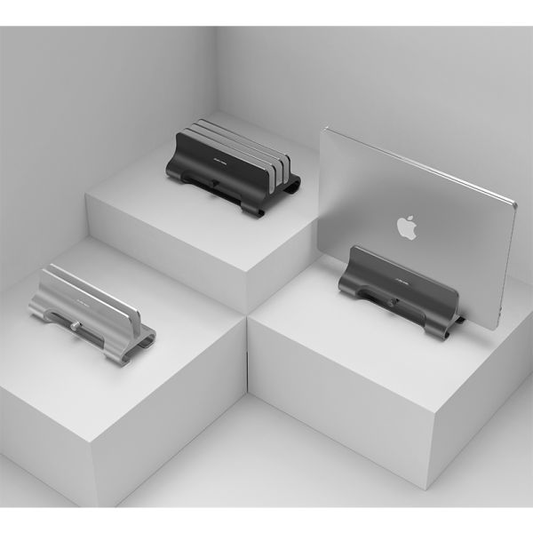 488g Upright Laptop Stand , 28mm Thickness Macbook Pro Upright Stand