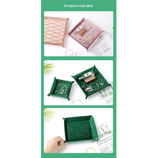 Вельветный ночной столик Коробка для ювелирных изделий для хранения часов Монеты и ожерелья