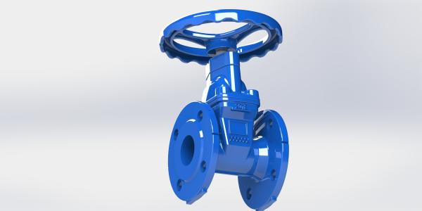 Flanged Connection EPDM Seal Water Gate Valve Low Pressure Loss