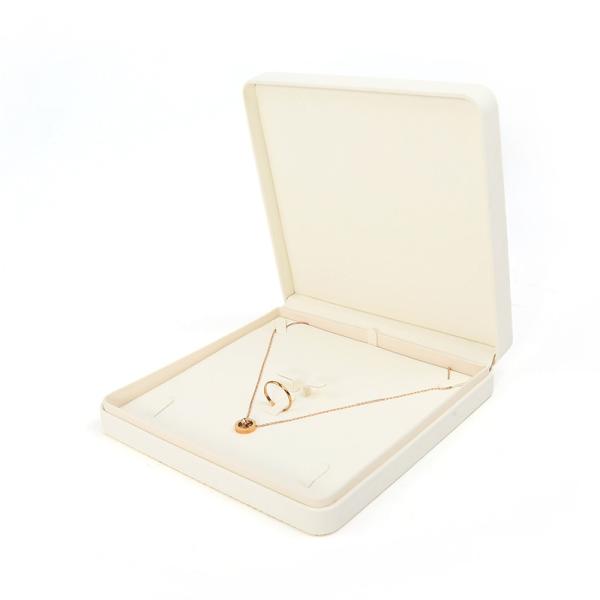 Handmade Square White Leather Jewellery Packaging Box Custom Luxury Big Jewelry Set Box For Necklace Bracelet Earrings Ring Packaging