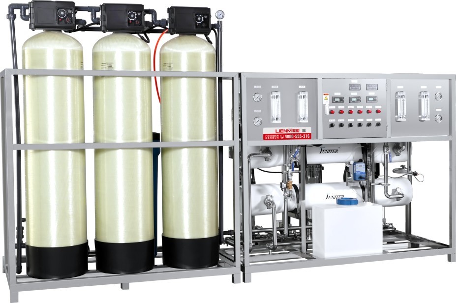 RO water purifier water treatment with softener, reverse osmosis, Satiness steel, glass fiber, 500L-20000L