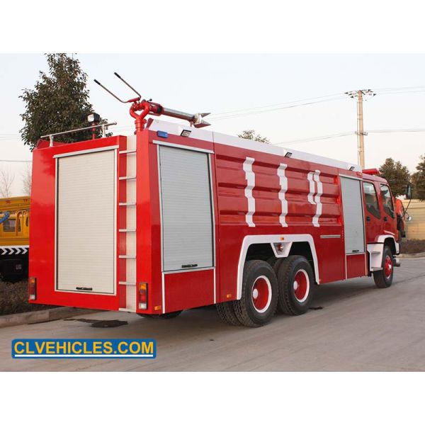 Red FVZ ISUZU Fire Fighting Truck Large Capacity 10-16 ton