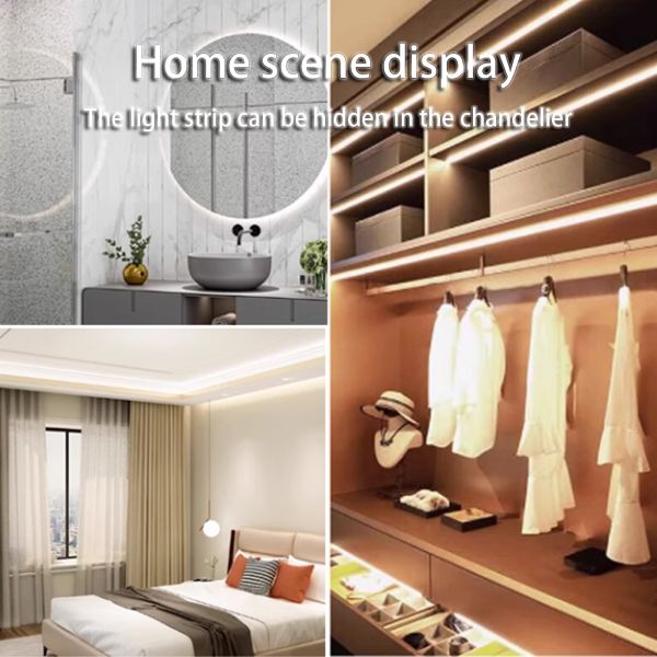 Супер яркий 220v самоклеящийся линейный световой дисплей полки потолок гостиная наружная водонепроницаемая световая полоса