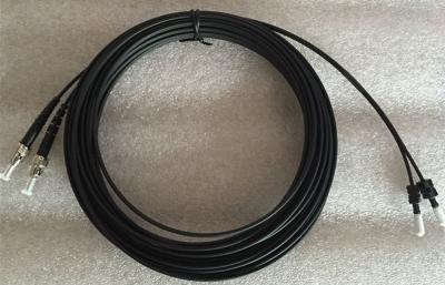 Black Color ST-HFBR Duplex Fiber Patch Cord Multimode With Four Connector