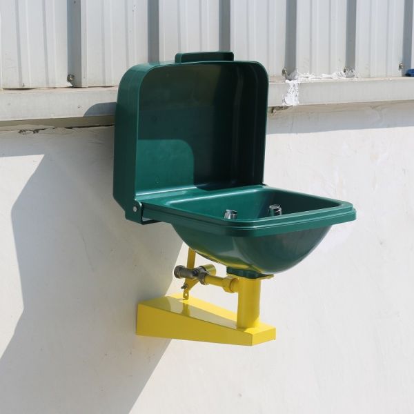 Anti-corrosion Wall-mounted ABS-cover ABS basin eye washer Auto open and close eyewash station