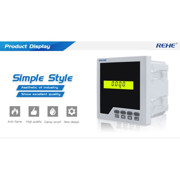 Multimeters 96*96mm Single Phase Multi- function Power Meter With RS485/ MODBUS-RTU Protocol