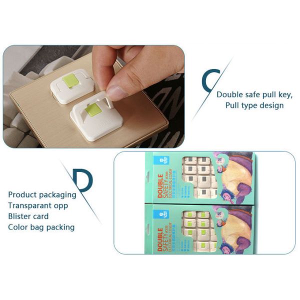 Electric Child Safety Outlet Covers Plug Protector Baby , Safety Plug Covers