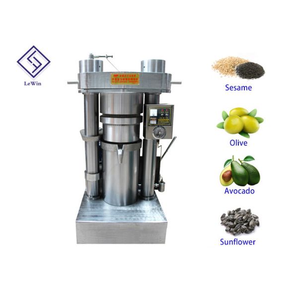 Aceite de oliva planchado en frío de la máquina de la prensa de aceite hidráulico que hace la maquinaria