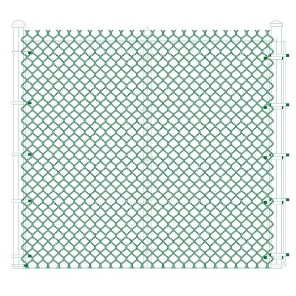 Carbon Steel Cyclone Wire Fence , Blue Coated Diamond Mesh Fence Eco Friendly