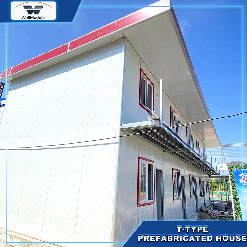Heavy Duty T Type Modular Prefabricated Building Designed for Construction Sites, Worker Camps and Large Scale Projects