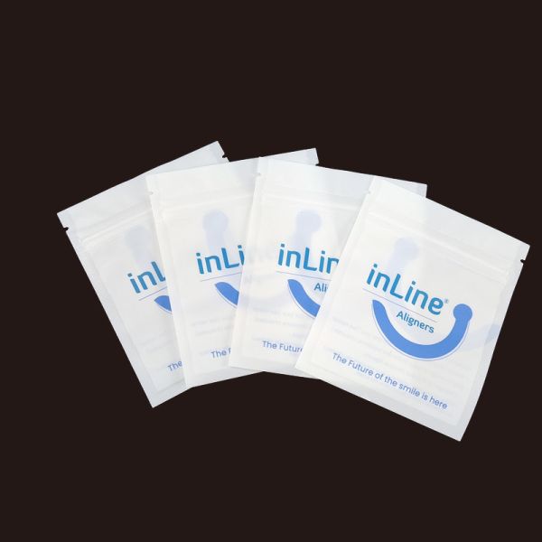 Matte Black Small Reusable Ziplock Packaging Bags For Clear Invisible Aligners Bag Orthodontic Remover Packing Bags