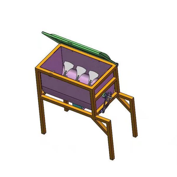 Industrial Paddle Blender Mixer , Powder Blending Machine Paddle Type Mixer