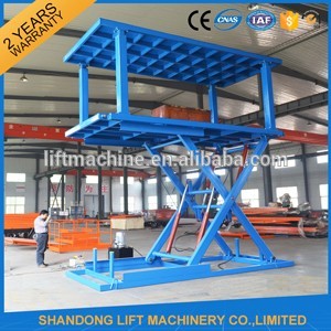 In Ground 3 ton Basement  Hydraulic Car Scissor Lift for Home Garage
