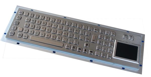 Almofade o teclado da montagem, teclado industrial com o Touchpad para o quiosque de informação