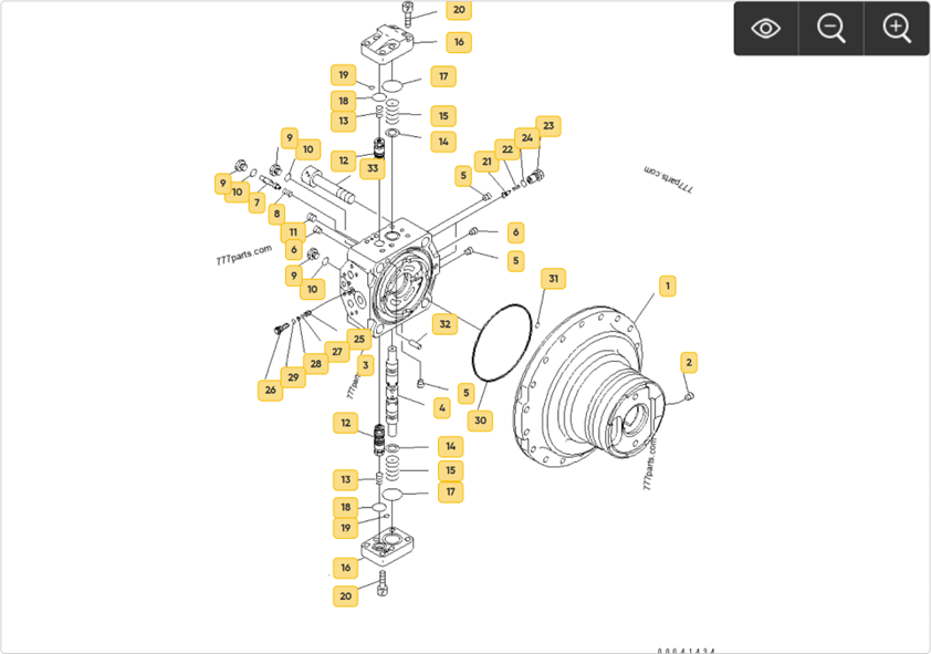 PC200-8M0 708-8F-00250/708-8F-04710 MOTOR ASS'Y