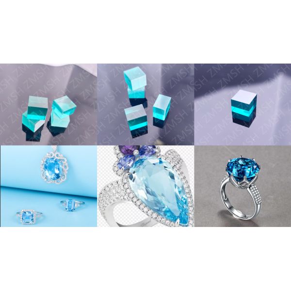 Synthetic Color Gemstone Sapphire Raw Stone Sky Blue Mohs Hardness 9 For Craft Jewelry