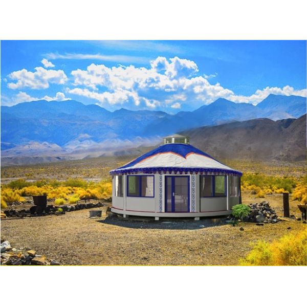 Yurt Prefab Tiny Homes Eps Sandwich Panel Fiberglass Roof Luxury Tent Dome