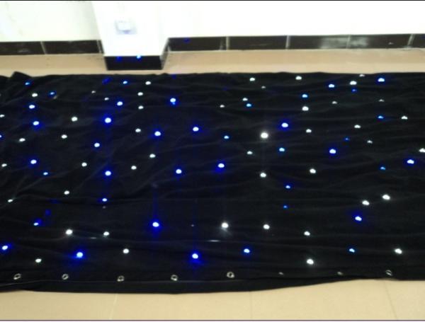 Homei hot sale blue white led star curtain for wedding decoration backdrop