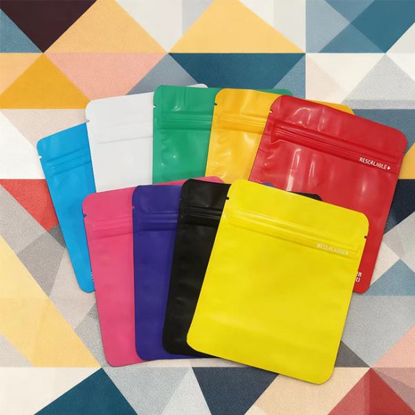 Factory-Ready Custom 3.5g Moisture-Proof & Smell-Proof Mylar Bags Stand-Up Resealable Plastic Food Packaging