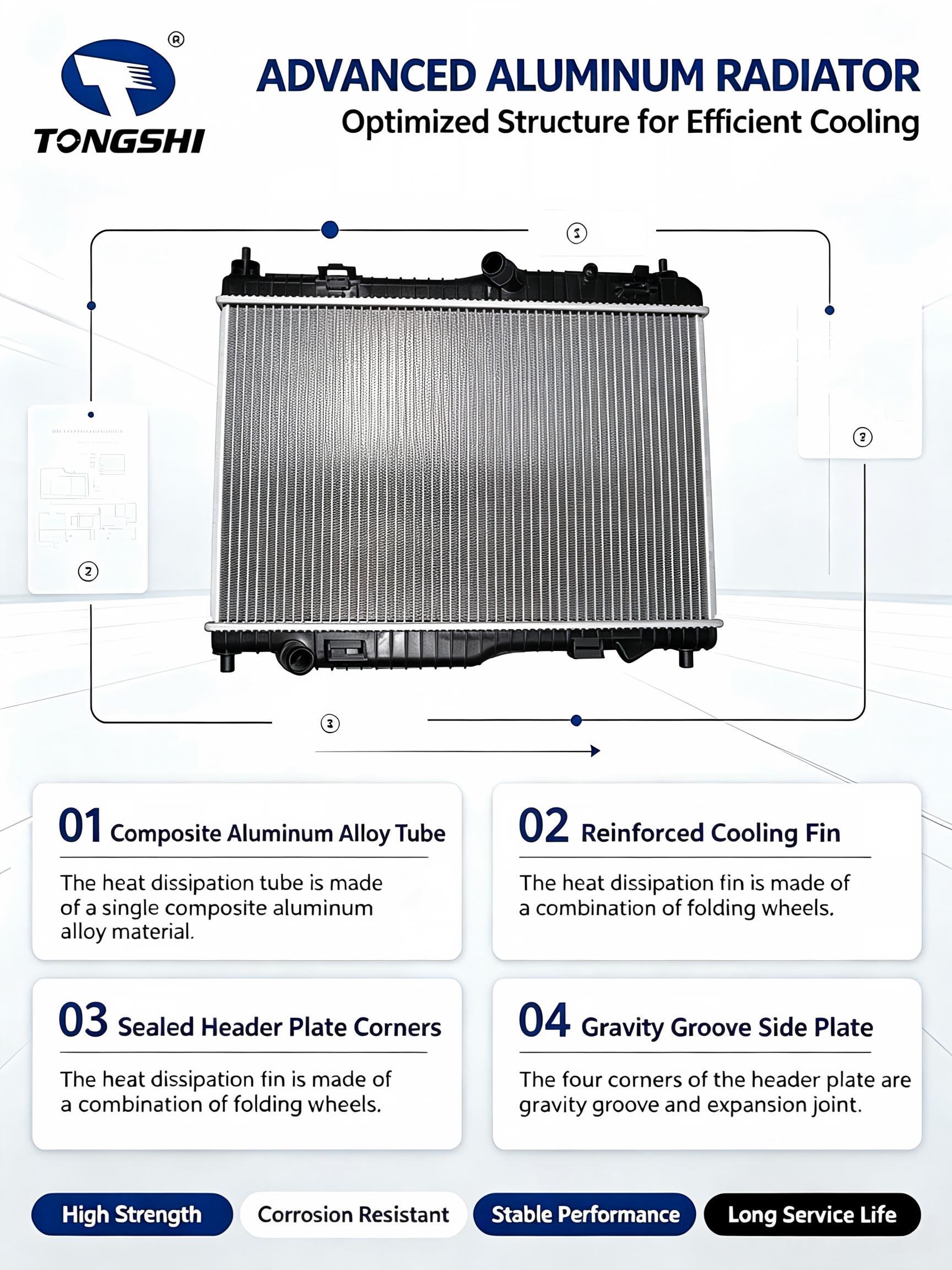 Auto Radiator for Ford Fiesta 1.4 TDCI 2008- MT