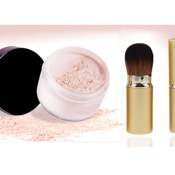 Oral Golden Beauty Blender Loose Powder Makeup Brush / Retractable Blusher Brush