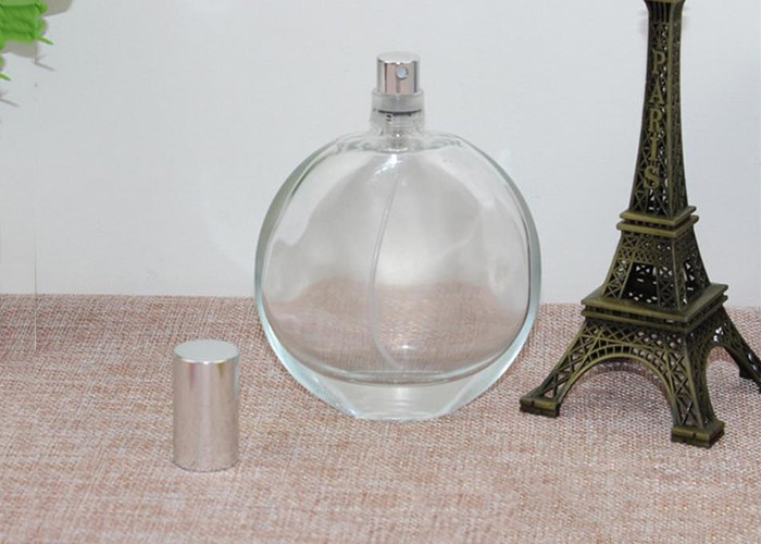 100ml Refillable косметические стеклянные бутылки, плоские круглые пустые флаконы духов