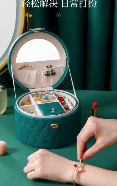 CHINESE STYLE HAND DECORATION BOX HIGH-GRADE JEWELRY BOX LARGE CAPACITY WATERPROOF PORTABLE JEWELRY BOX HOUSEHOLD MULTI-