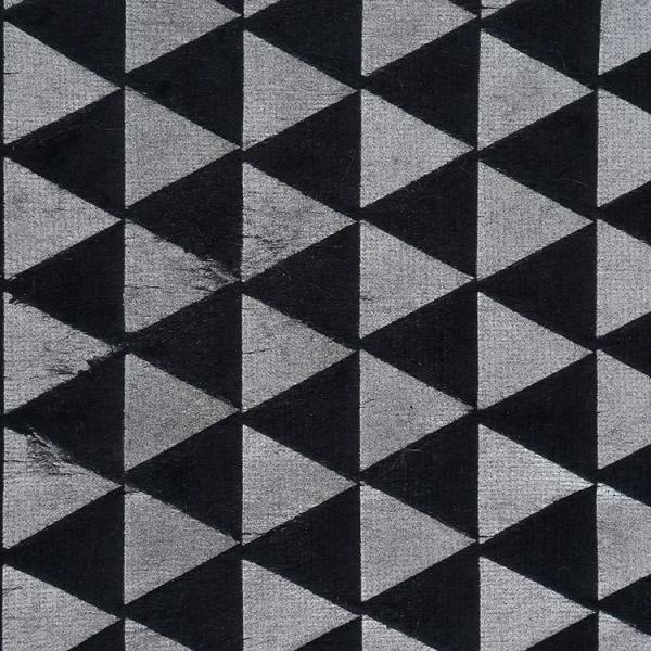 Recycled Super Soft Velvet Hot Silver Triangle Printed Fabric Velvet Cotton Fabric
