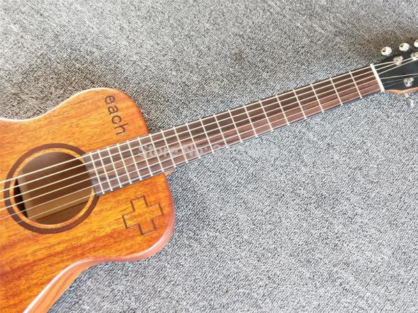34 traveling acoustic guitar,Factory Sapele-wood top and back Mini acoustic Guitar