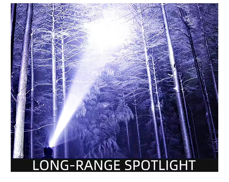 Cross-border Charging Outdoor Night Fishing Camping Hiking Emergency Lamp Induction Stretching Zoom Warning Strong Head Lamp
