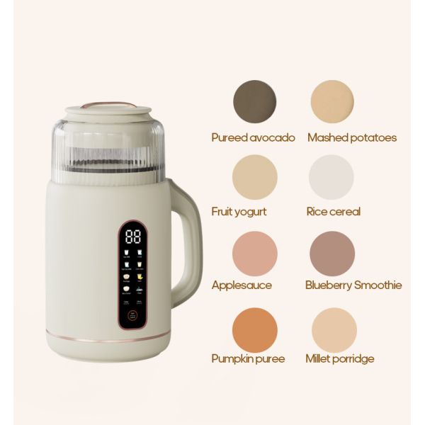 Electric Soup Maker 1200ML Soybean Milk Maker Heating Blender Soundproof Cover