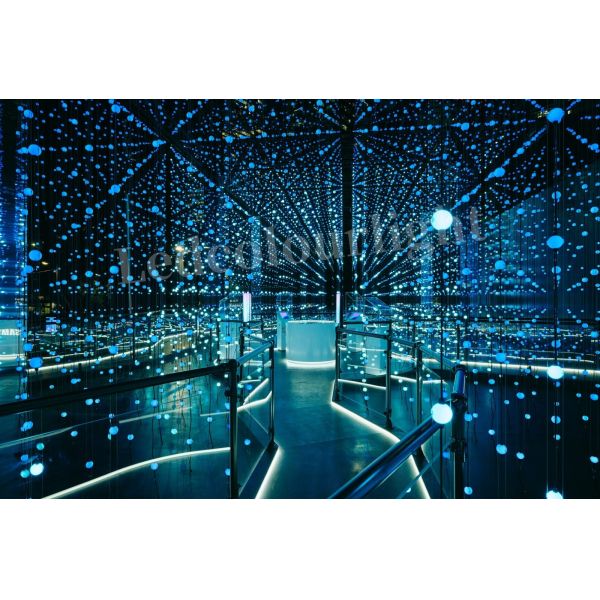 DMX512 UCS2904 RGBW DC24V LED Pixel Ball Light with Steel Wire Ropes