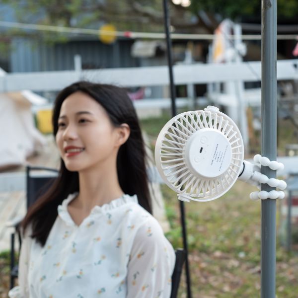 2000mAh Rechargeable Mini Stroller Fan With Flexible Tripod 3 Speed Adjustable
