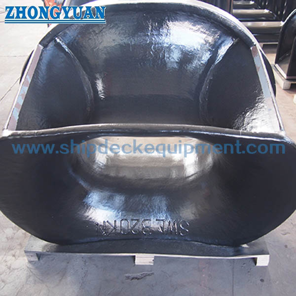 Bulwark-Mounted Cast Steel Mooring Chock | ISO 13713 Type B for Mooring and Towing