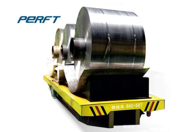 50 Ton Carbon Steel Coil Transfer Car Battery Powered For Aluminum Coil Transportation