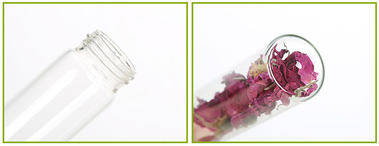 30mm Flat Bottom Borosilicate Glass test Tubes Sample Bottle with Aluminum Screw Cap