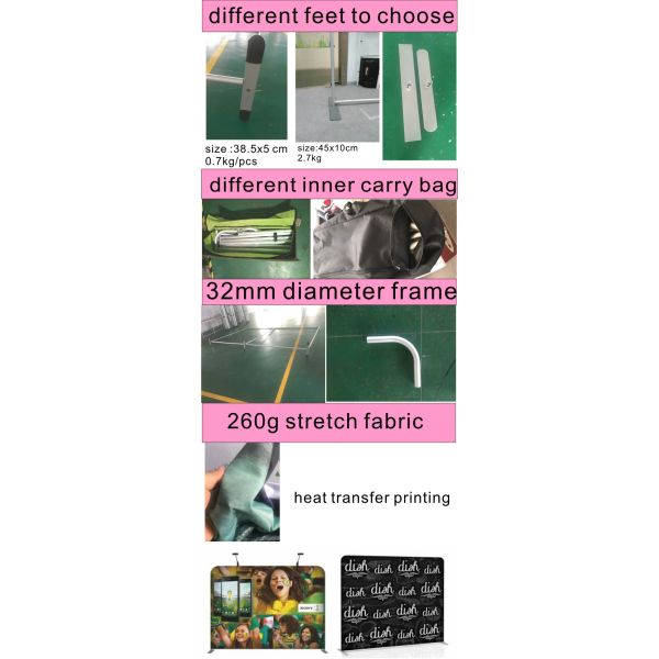 Stretch Trade Show Tension Fabric Displays with Dye Sublimation Printing