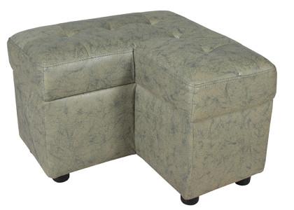 Ottoman Technological Linen Fabric Sofa Plastic Legs Foam Dried Solid Wood Frame