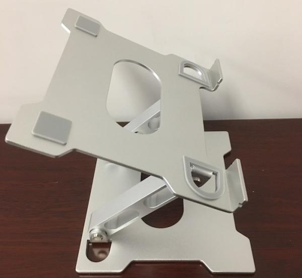 Anodizing 3.0mm Laptop Cooling Stand Silver Aluminum Foldable Tablet Holder