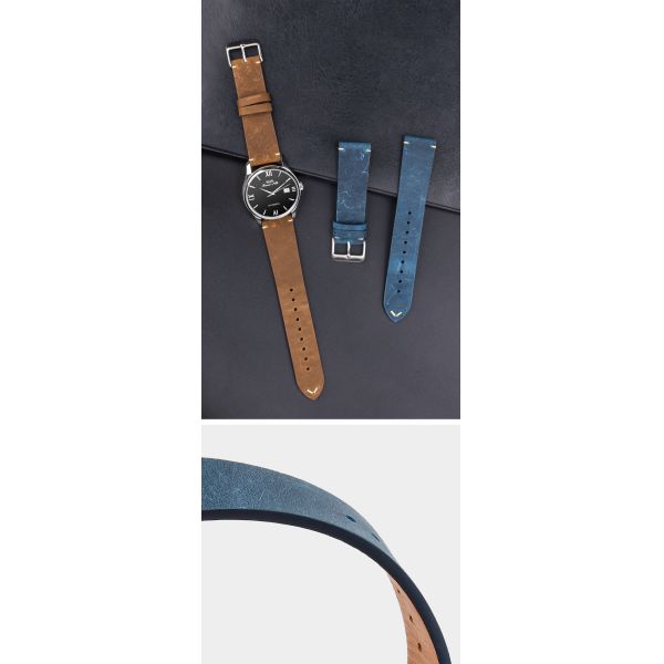 18mm Vintage Suede Leather Watch Strap