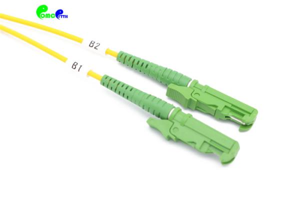 9 / 125μm Duplex 2.0mm E2000 APC - SC APC Fiber Optic Patch Cord OS2 G652D 3 Meters LSZH