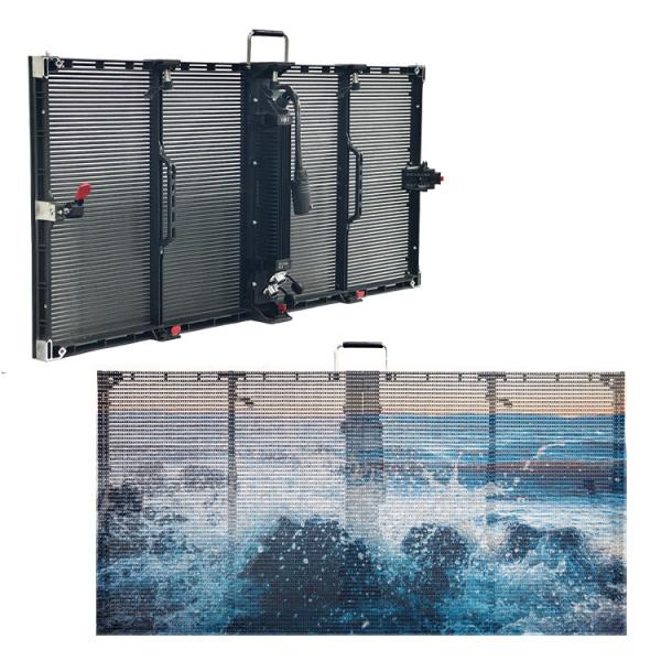 2K-4K Transparent Glass Led Display Full Color Tube Chip Commercial LED Screen