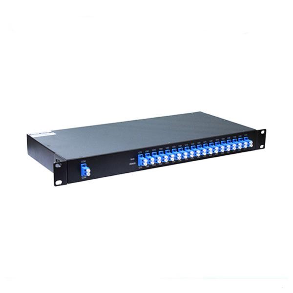 1U 19 conector duplo 1270nm-1610nm 18CH da fibra LC/UPC do WDM da fibra ótica da montagem em rack