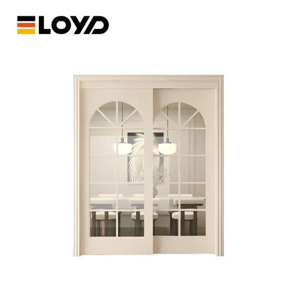 Entrance Powder Coated Aluminum Door Black Double Glazed Doors