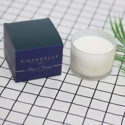Matte White Scented Candles In Glass Jars 3 - Wick Screen Printing With Folding Box