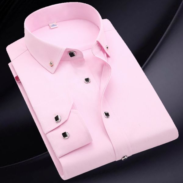 GALLERY White Long Sleeve Business Unisex Camisas Oversize Formal Shirts For Men's Polo Shirt clothes