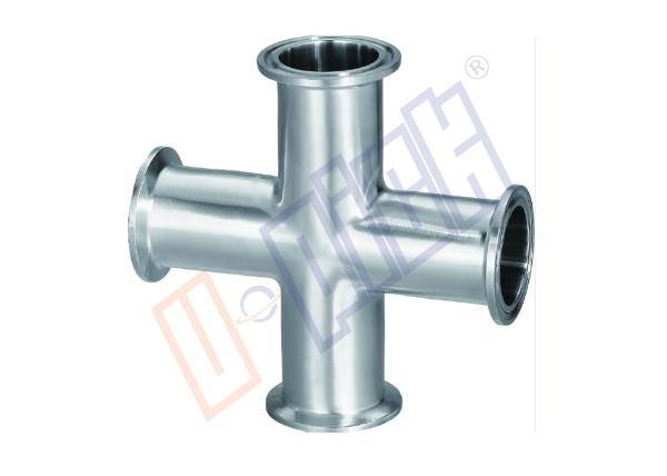 Quick Loading 304 Stainless Steel Pipe Fittings Straight Cross For Connection