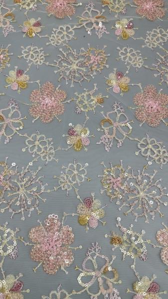 Tissu brodé à la paille à feuilles à la paille à fleurs à respirer à la paille à la dentelle à la paille à l'occasion